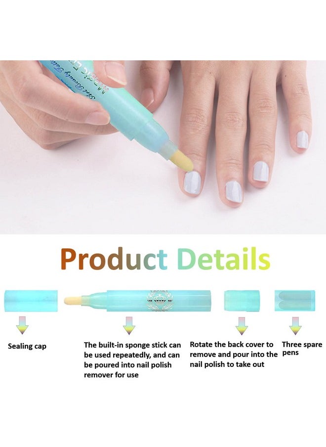 Nail Polish Remover Pen, 3Pcs Nail Polish Corrector Pen Polish Cuticle Clean Up Nail Polish Correction Pen Can Hold Nail Makeup Remover