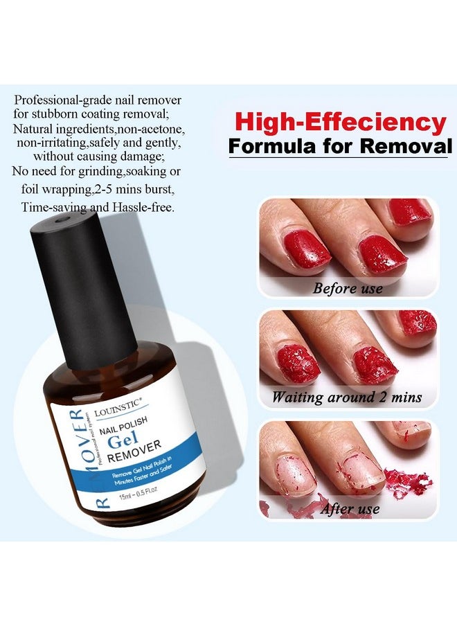 Gel Nail Remover - Quick Gel Nail Polish Remover, 3-5 Minutes Gel Remover For Nails Removedor De Gel