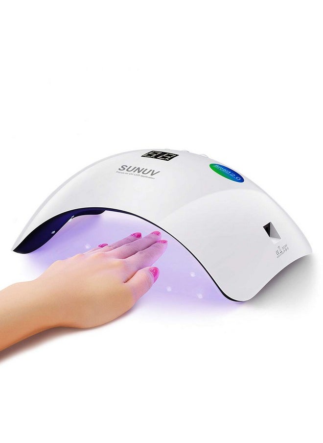 Sun8 Uv Light For Nails, Uv Led Nail Lamp With Three Timer Settings, Gel Nail Light For Nail Polish, Nail Dryer Compatible With All Gel Types