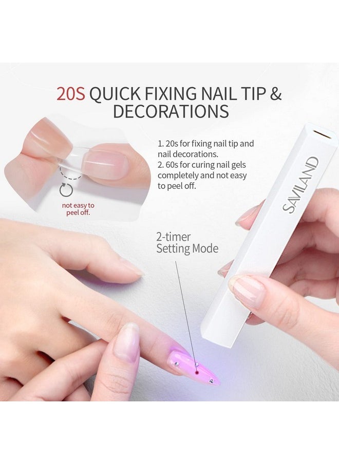 U V Light For Nails: Handheld Gel X Lamp For Gel Nails Flash Cure Lamp For Gel Nails Led Nail Lamp Portable Mini Nail Dryer Gel Polish Nail Glue Gel Usb Flashlight Home Diy Manicure Nail Art