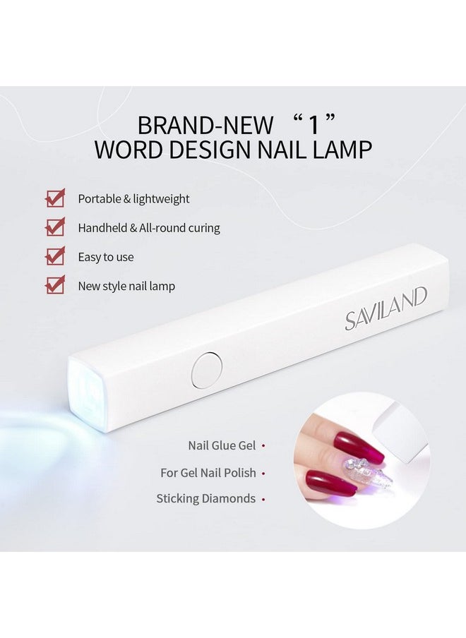 U V Light For Nails: Handheld Gel X Lamp For Gel Nails Flash Cure Lamp For Gel Nails Led Nail Lamp Portable Mini Nail Dryer Gel Polish Nail Glue Gel Usb Flashlight Home Diy Manicure Nail Art