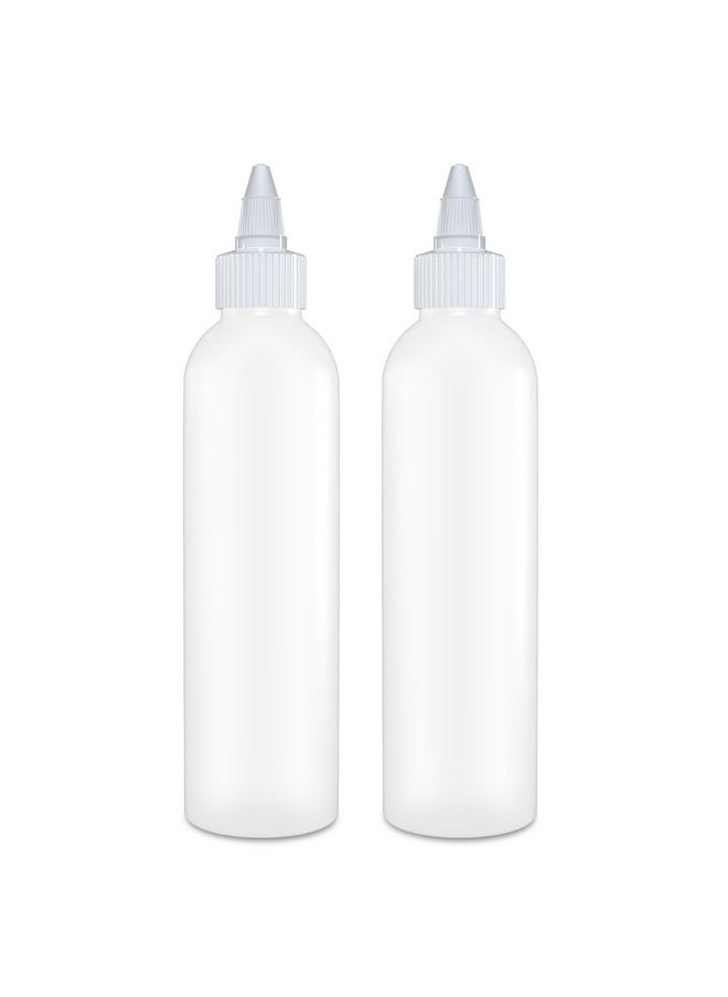 Condiment Squeeze Bottles, 6 Oz Empty Squirt Bottle, Leak Proof - Great For Ketchup, Mustard, Syrup, Sauces, Dressing, Oil, Arts & Crafts, Bpa Free Plastic - 2 Pack (Twist Top)