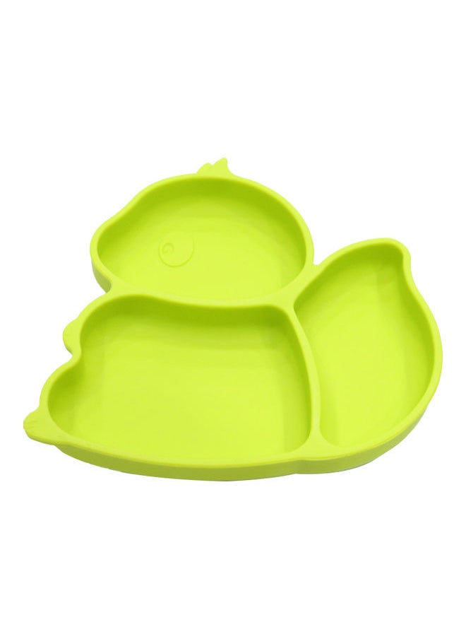 Silicone Plates For Toddlers Divided Green 20.5x3.6x19.6cm