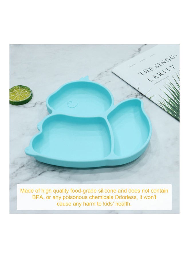 Silicone Plates For Toddlers Divided Green 20.5x3.6x19.6cm