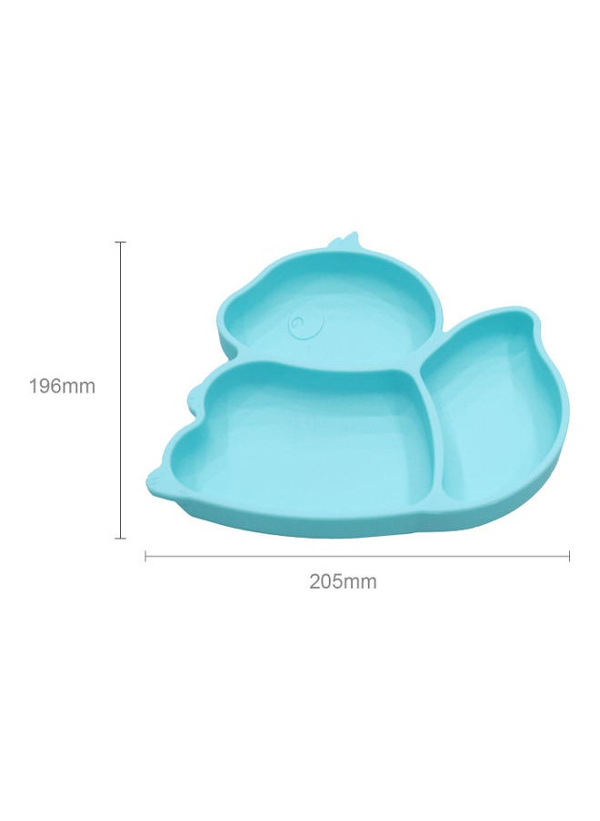 Silicone Plates For Toddlers Divided Green 20.5x3.6x19.6cm