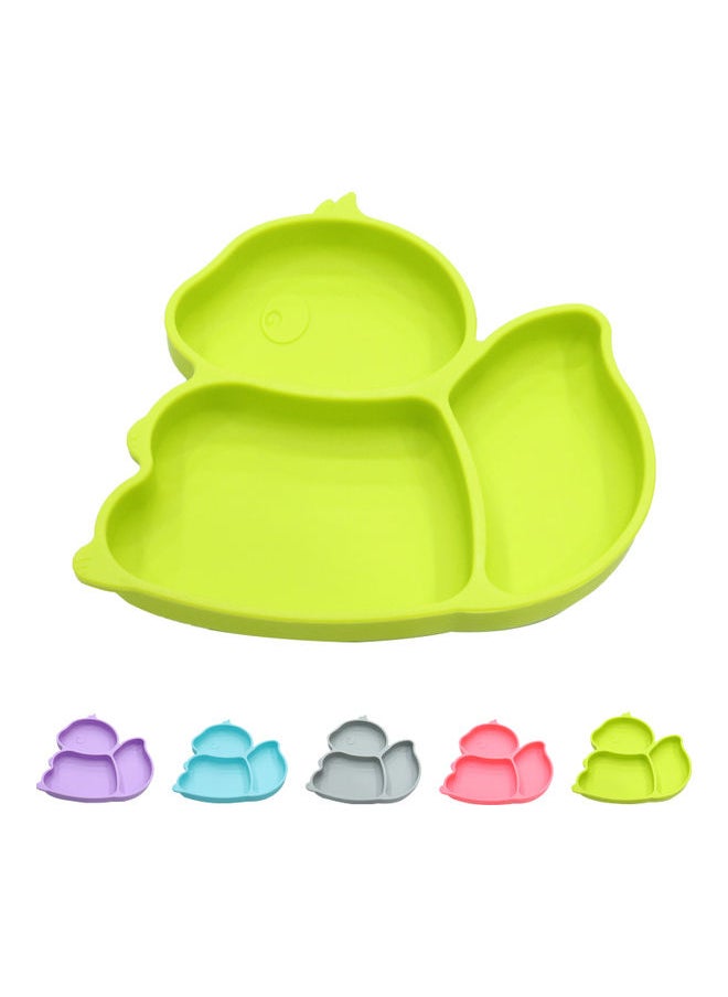 Silicone Plates For Toddlers Divided Green 20.5x3.6x19.6cm