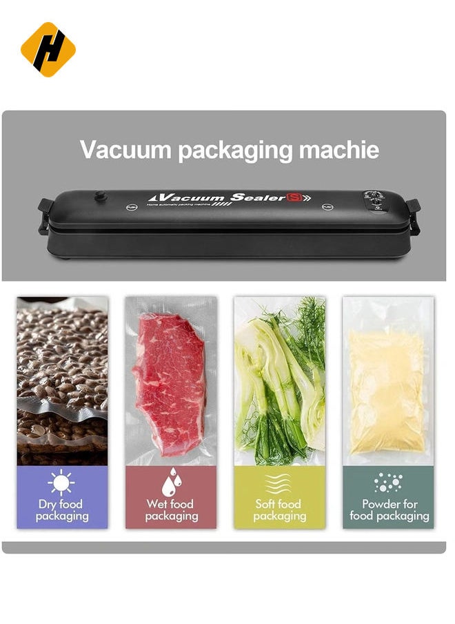 Single-touch Portable Food Saver Vacuum Sealer Machine with 2-Functions for Fruits, Nuts, Meat, Sweets, Vegetables, with 50 Pieces Sealed Bags.