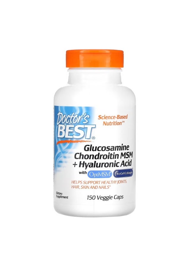 Glucosamine Chondroitin MSM  Hyaluronic Acid 150 Veggie Caps