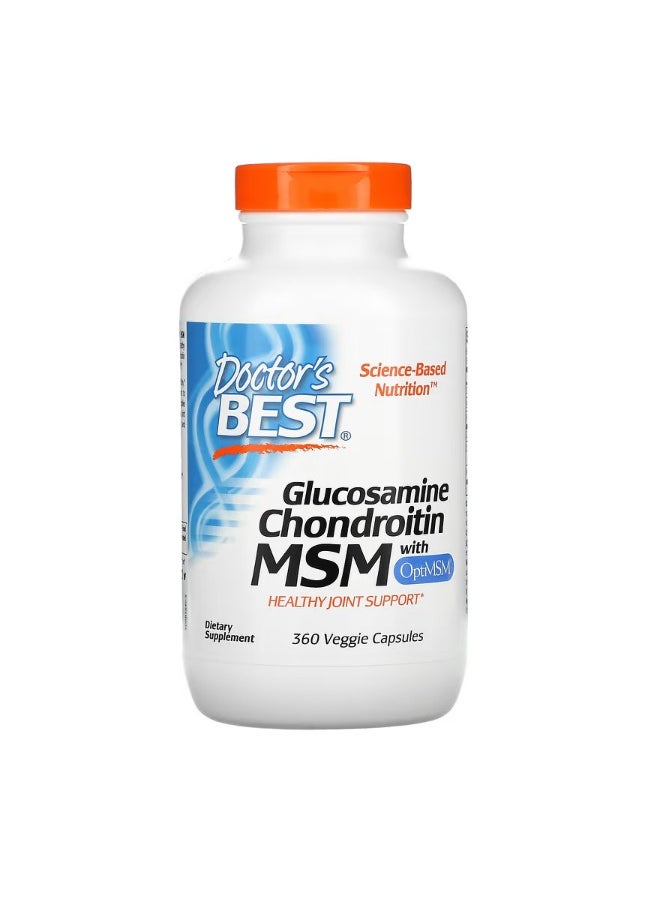 Glucosamine Chondroitin MSM with OptiMSM 360 Veggie Capsules