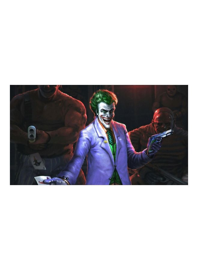 Joker With Team Themed Canvas Print With Frame Purple/Green/Brown 100x56x3.5cm