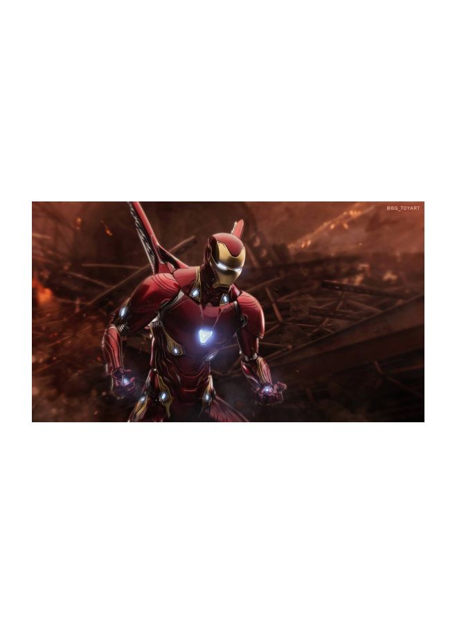 Iron Man Themed Canvas Print With Frame Brown/Red/Gold 100x56x3.5cm