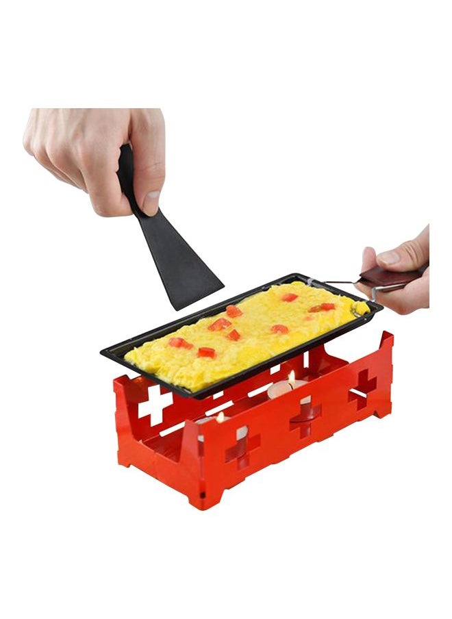 Cheese Pan With Spatula Red/Black/Brown 3.54x2.36x7.28inch