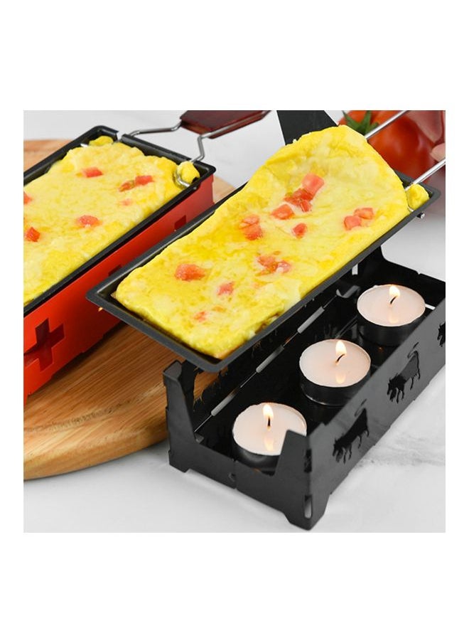 Cheese Pan With Spatula Red/Black/Brown 3.54x2.36x7.28inch