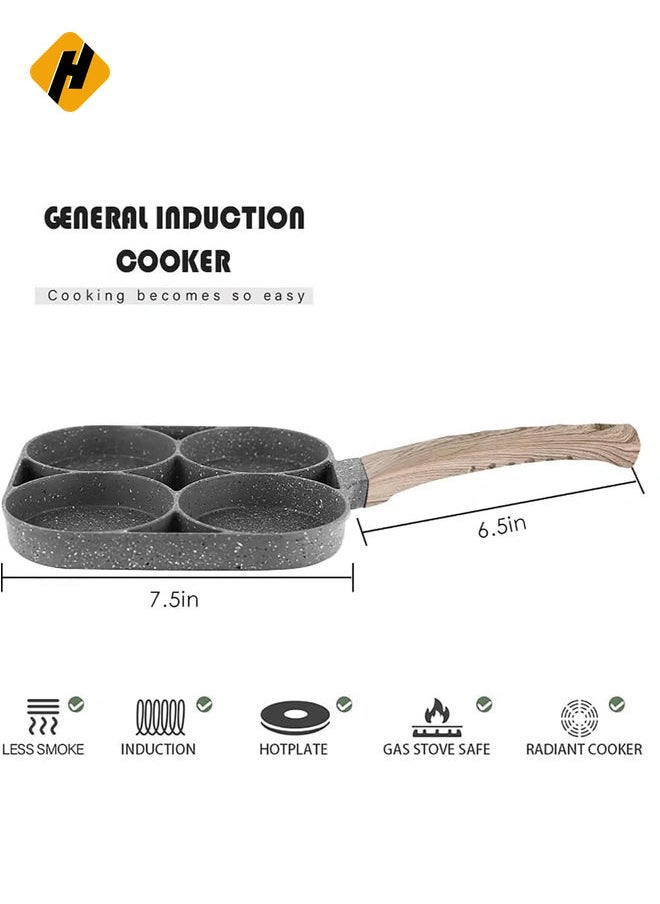 Non-Stick Frying Pan with 4 Hole Pancake Pan Fried Egg Burger Pan