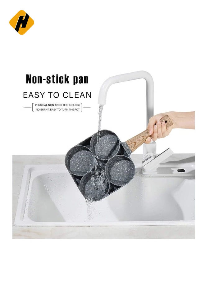 Non-Stick Frying Pan with 4 Hole Pancake Pan Fried Egg Burger Pan