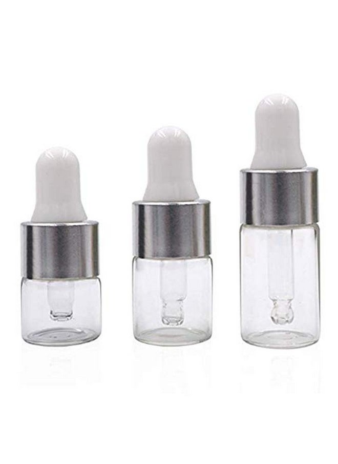 50Pcs Clear Glass Dropper Bottles Mini Essential Oil Vials With Glass Eye Dropper Empty Cosmetic Lotion Sample Bottles Refillable Diy Cosmetic Container Liquid Perfume (2Ml)