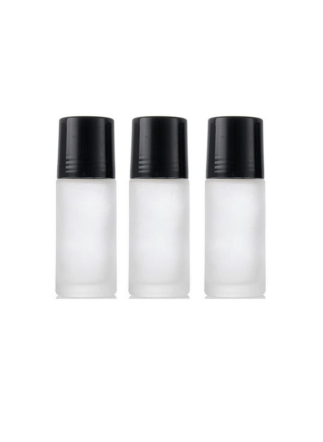 1Oz/30Ml Deodorant Roller Bottles 3 Pcs Empty Frosted Glass Roll On Bottles Diy Travel Refillable Deodorant Container Cosmetic Cream Bottles With Plastic Roller Ball