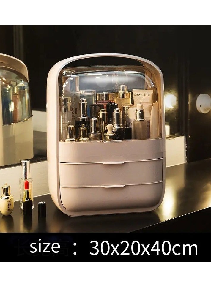 Fashion Big Capacity Waterproof Dustproof Bathroom Desktop Beauty Makeup Organizer Skin Care Cosmetic Storage Box