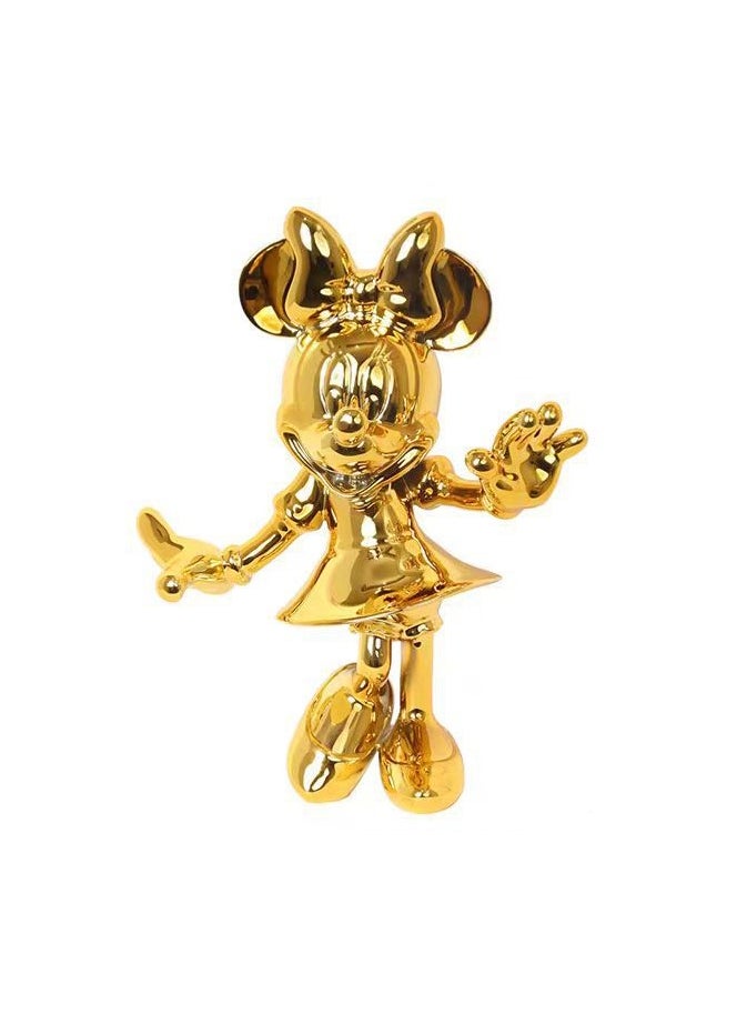 Creative Light Luxury Mickey & Minnie Mouse Doll Decorations - Trendy Cartoon Ornaments for Living Room, Children's Room, and Storefront Displays