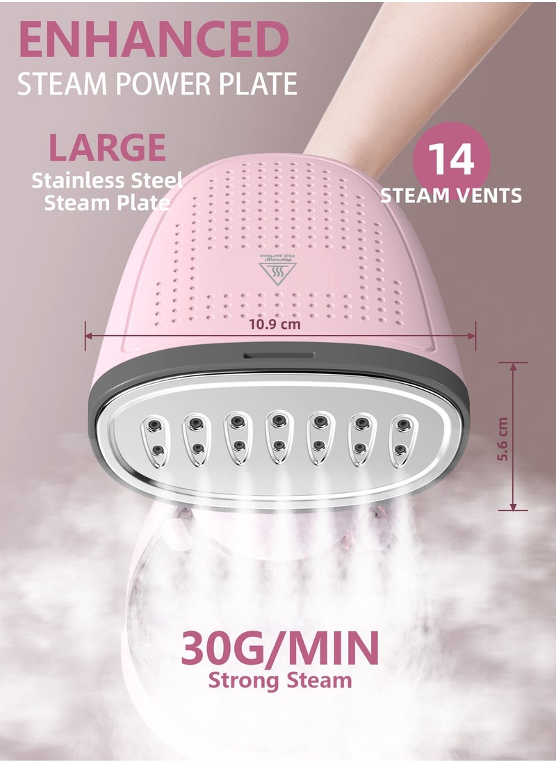 Garment Steamer Iron,High-Power Handheld Garment Steamer Clothes Steamer Portable Steam Iron 30s Fast Heat-up Ironing Wrinkle Remover -1500W 280ML