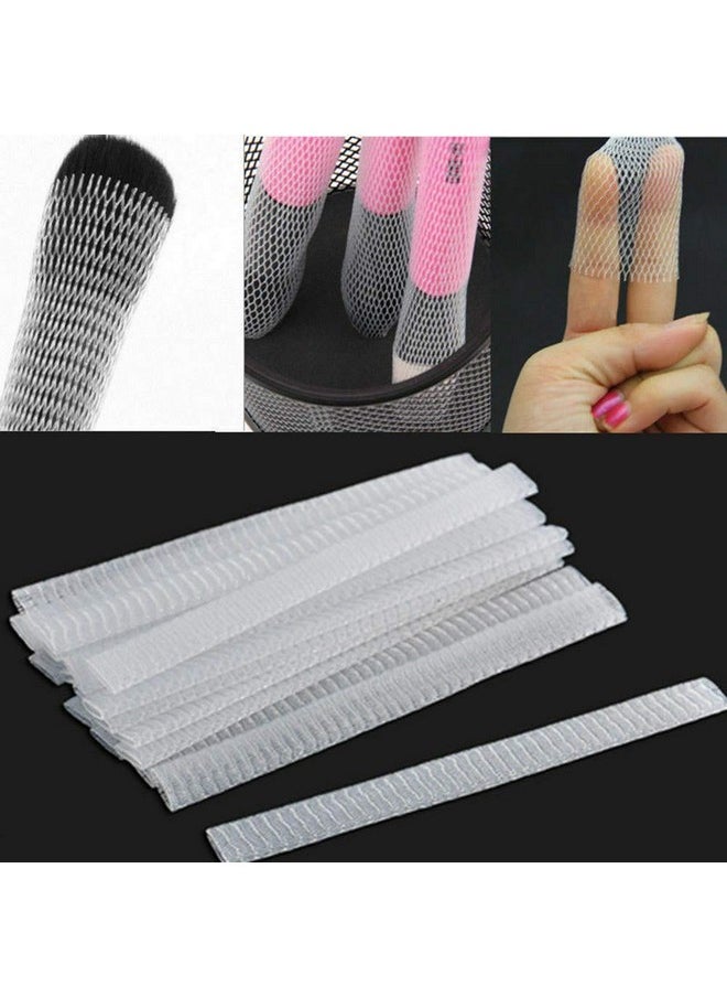 100Pcs Makeup Cosmetic Beauty Brush Protector Pen Guards Make Up Brushes Sheath Mesh Netting Protector Cover Makeup Tools