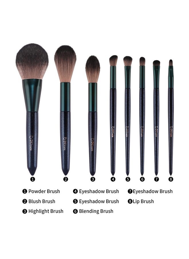 Makeup Brush Set 8Pcs Makeup Brushes Premium Synthetic Powder Eye Shadows Blush Blending Concealers Brush