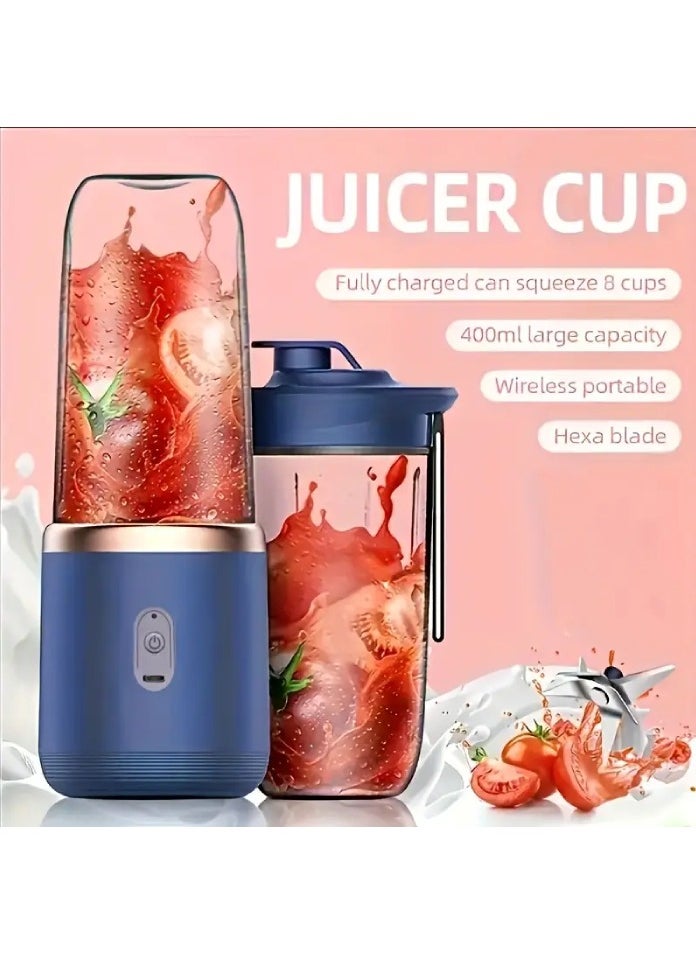 Portable USB-Rechargeable Juicer Cup - Compact, Multi-Functional Blender for Smoothies & Shakes, Ideal for Home & Travel, Student, Juice Cup