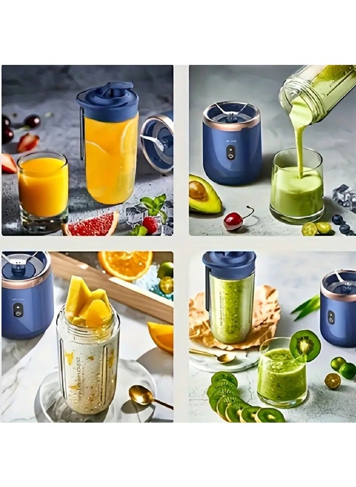 Portable USB-Rechargeable Juicer Cup - Compact, Multi-Functional Blender for Smoothies & Shakes, Ideal for Home & Travel, Student, Juice Cup