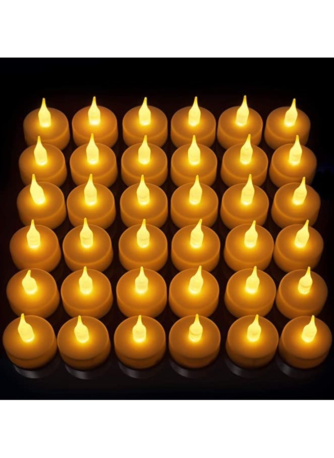 Set of 48 PC LED Battery Operated Tea lights Smokeless Candles