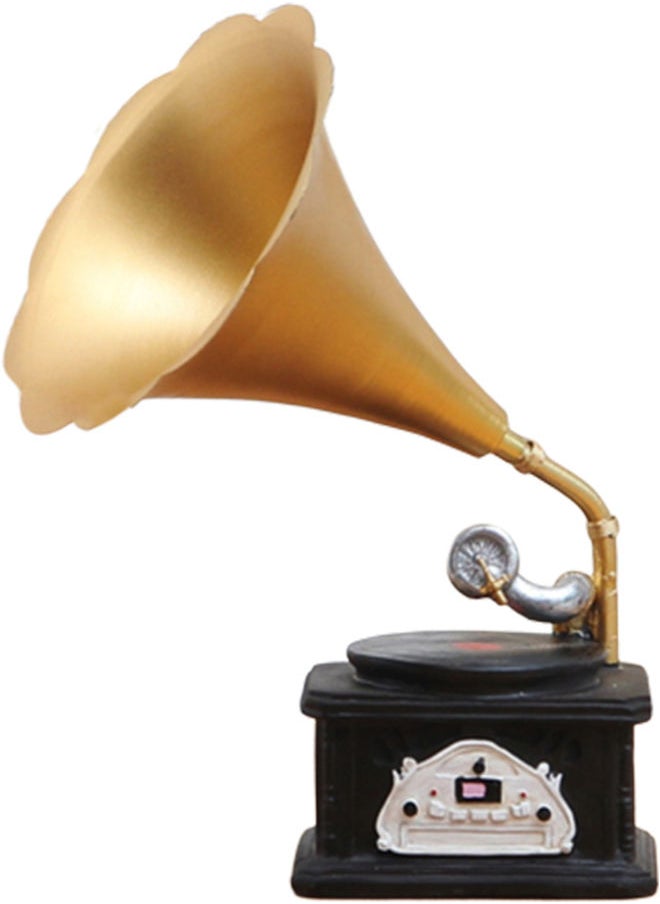 Retro Gramophone Figurine Multicolour