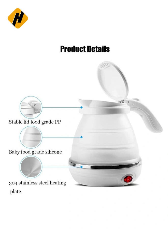 Travel Foldable Fast Boiling Portable Electric Kettle - 220V -600ML for Most Travel and Home & Office Use