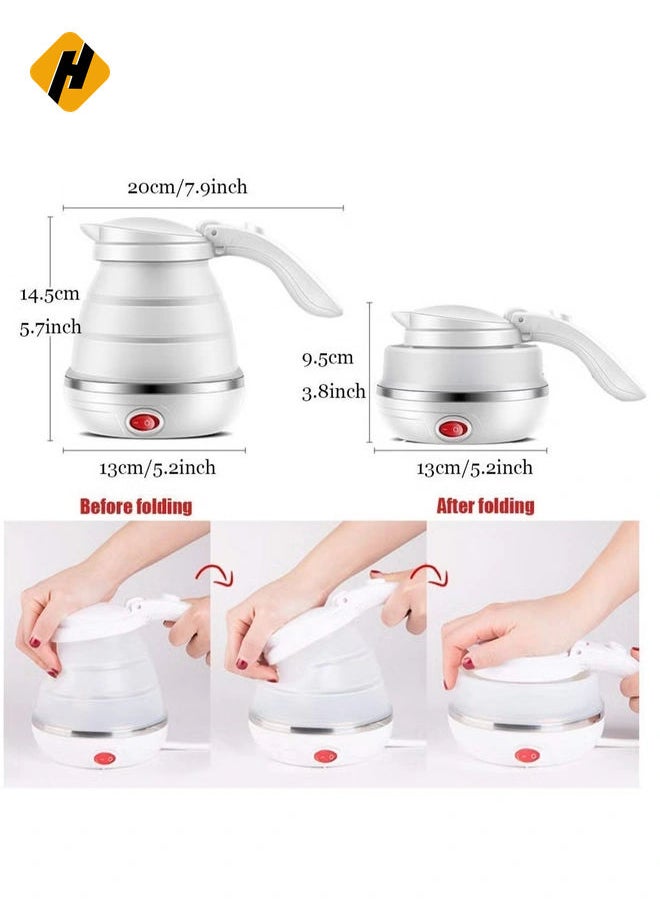 Travel Foldable Fast Boiling Portable Electric Kettle - 220V -600ML for Most Travel and Home & Office Use