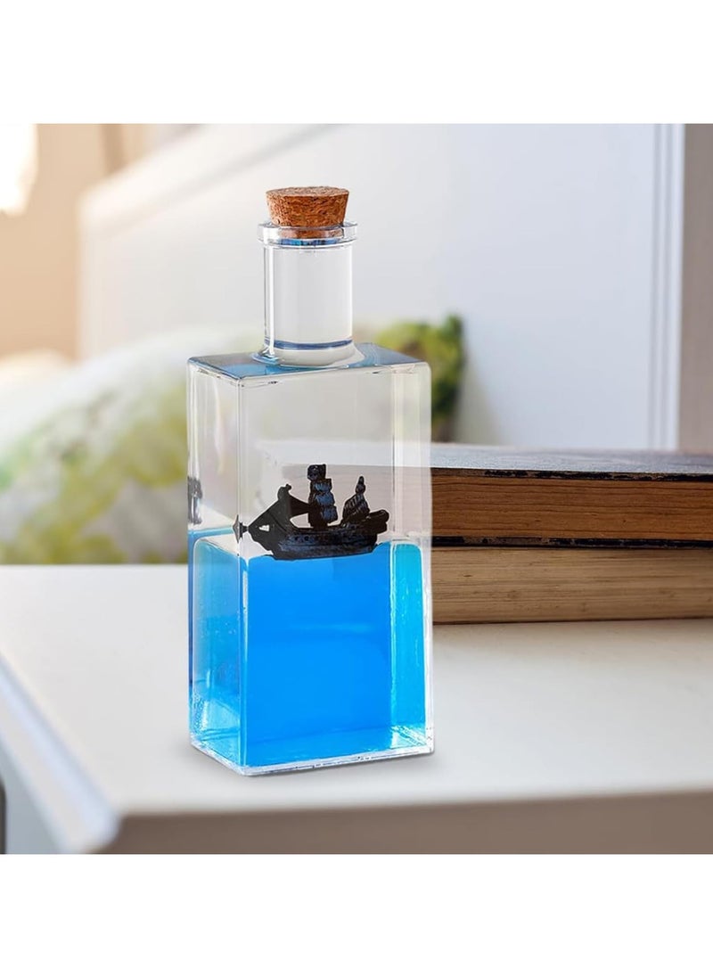 Cruise Ship Fluid Drift Bottle, Unsinkable Boat in a Box, Titanic Cruise Ship Model Liquid Wave Cruise Ship Decoration, Cruise Ship That No Longer Sinks Toy, for Car Display Cases and Gifts