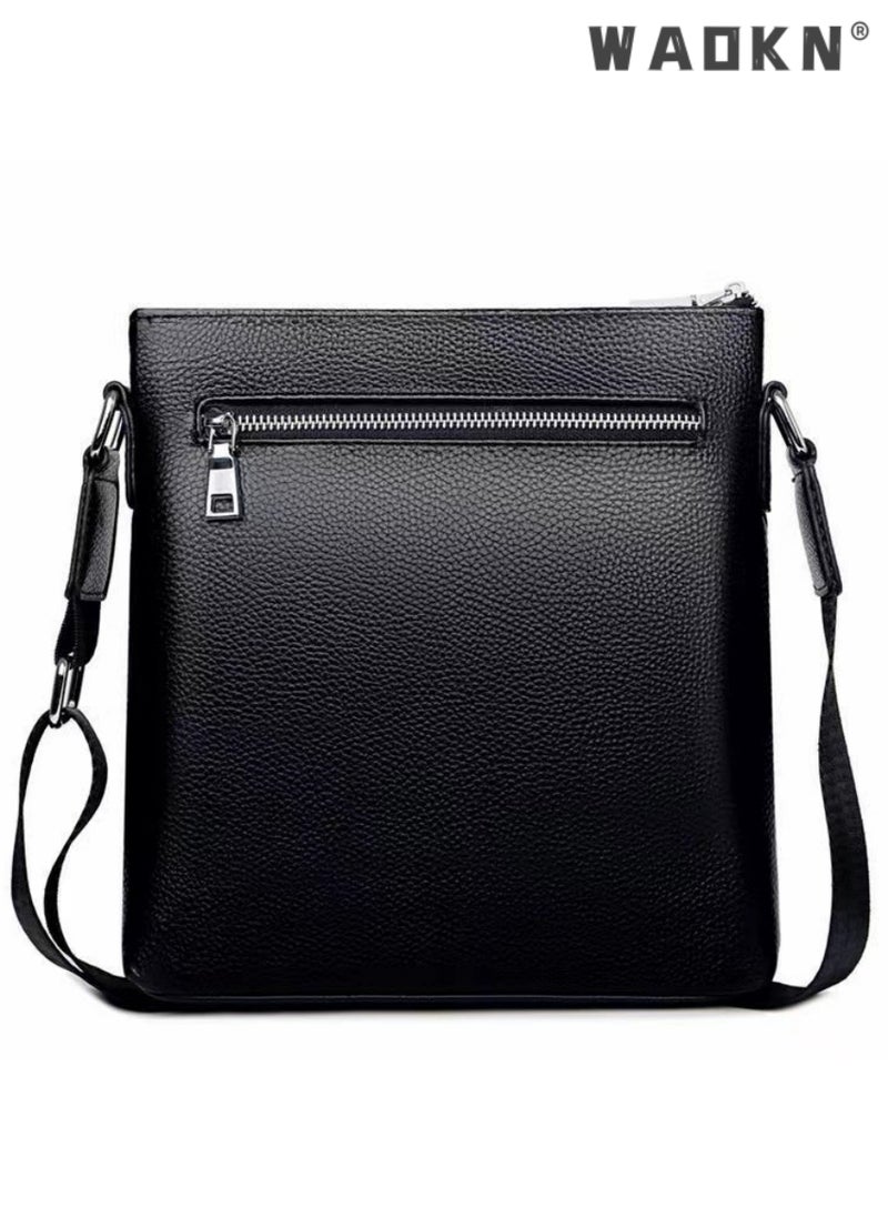 Men's Shoulder Bag - Casual Crossbody Bag for Men, Single Shoulder Sling Backpack PU Leather Messenger Bag Business Travel Crossbody Pack Satchel Side Bag Handbag for Men Working Shopping