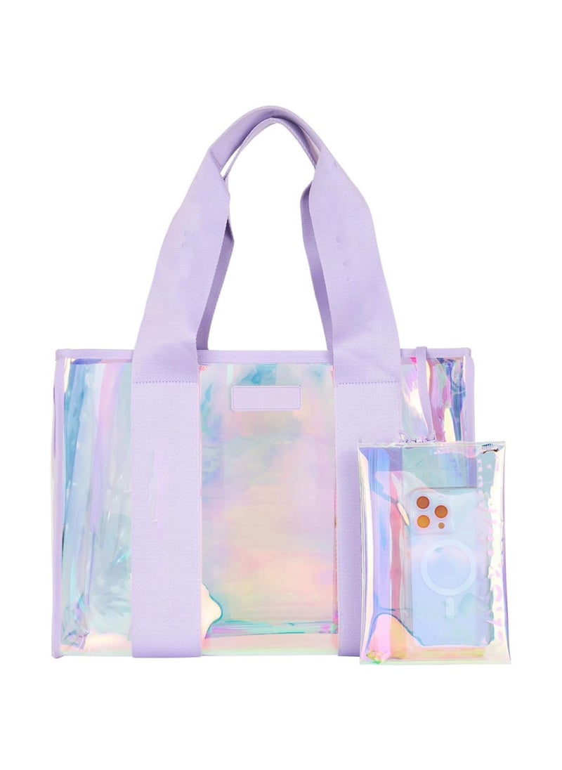 Colorful PVC Holographic  Bag laser-effect- Women's Handheld Crossbody Bag -Large Capacity Waterproof Beach Bag Fashion Phone Small Bags