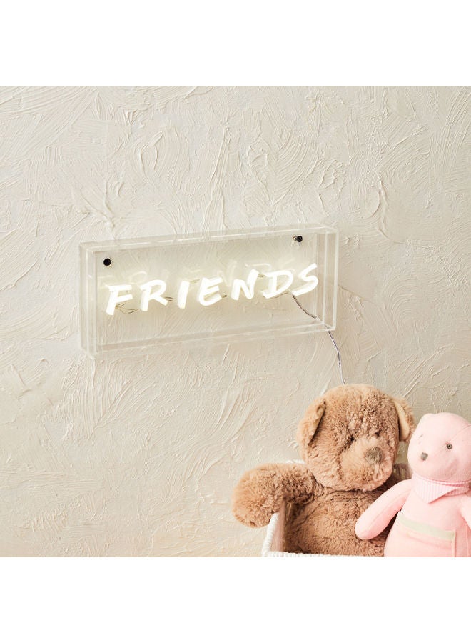 Friends LED Neon Wall Light Without Front Board Clear 30 x 12cm