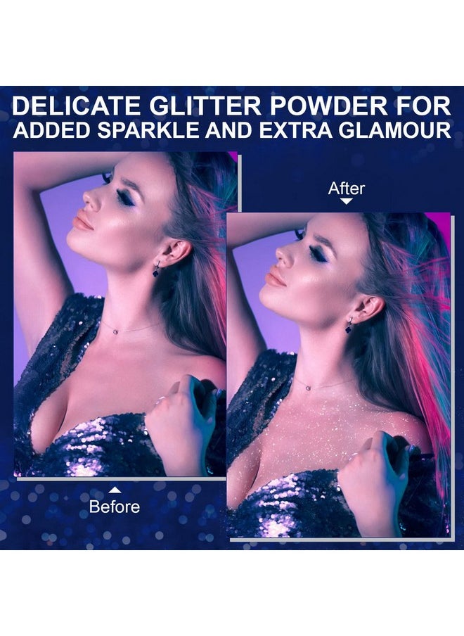 2 Pack Body Glitter Spray, Perfect Body Glitter For Music Festival Stage Makeup And Festival Rave Highlighter Makeup.