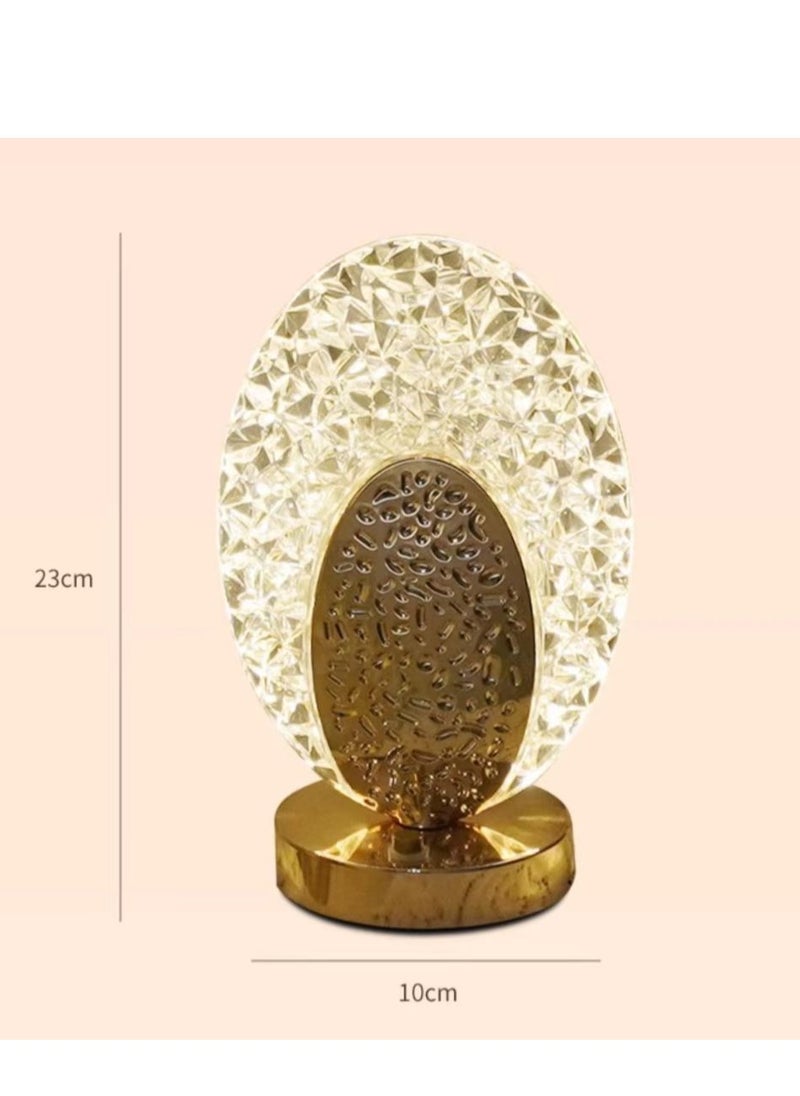 Shell-shaped table lamp, three-color touch lamp, high-end light luxury table lamp, bedroom and living room can be used