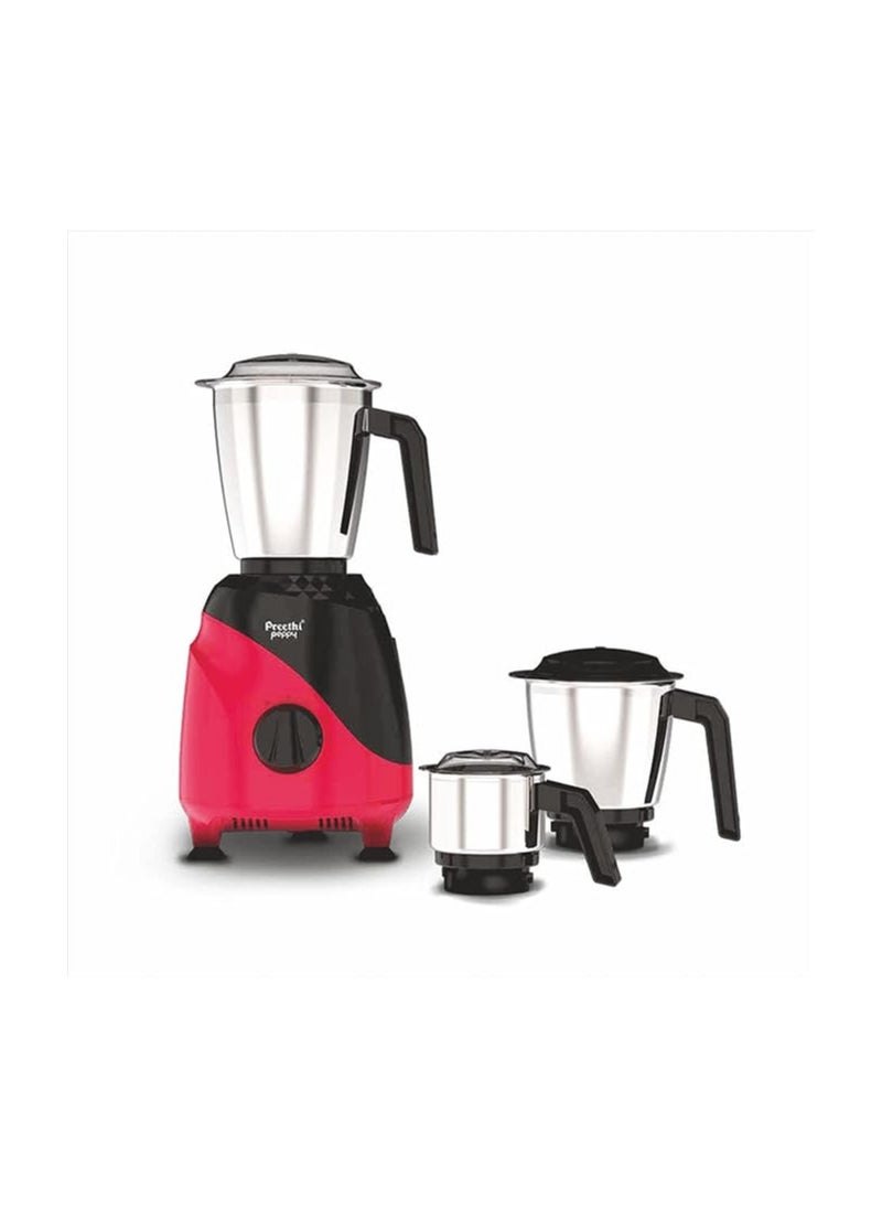 Preethi Peppy MG-245 Mixer Machine Grinder, 750 watt, Black & Red, 3 jars, Vega W5 Motor with 5yr Warranty & Lifelong Free Service