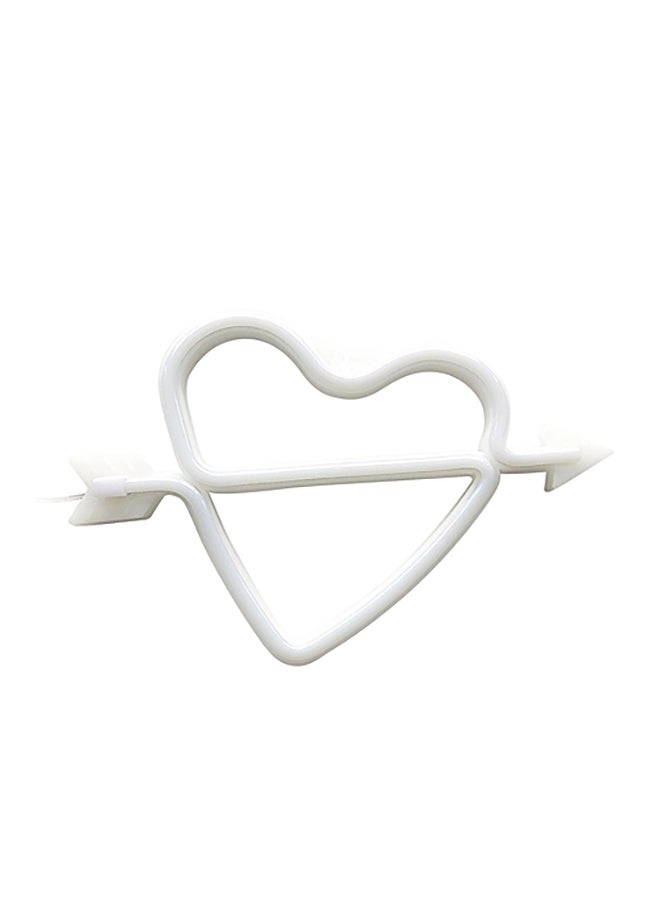 Heart Shape LED Neon Lamp Night Light White 272grams