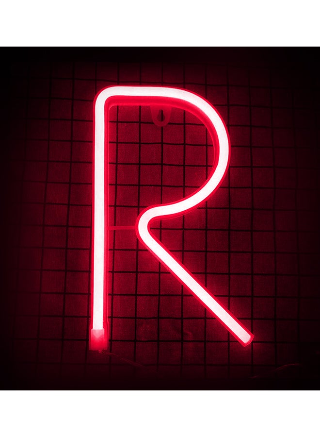 R Letter LED Neon Flex  Light White