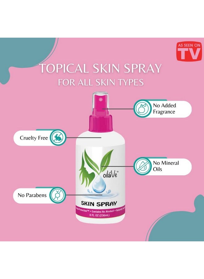 Hypochlorous Acid Spray For Skin, 8 Fl Oz Face And Body Mist Toner, Relief Scars, Bumps, Irritations, Redness, Itchy Scalp | Piercing Aftercare Skincare Hocl Spray, As Seen On Tv - Large 236Ml