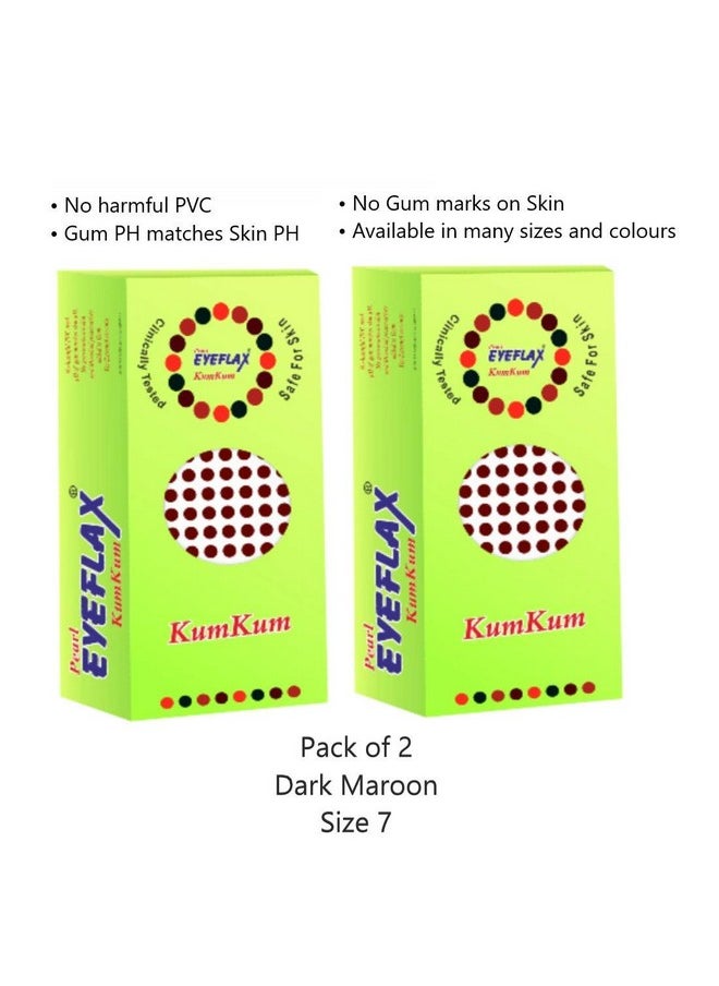 Kumkum Round Dark Maroon Bindi Pack Of 2 (15 Flaps Each Box) (7)