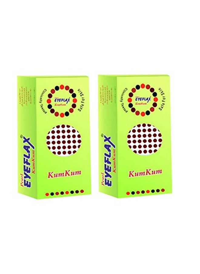 Kumkum Round Dark Maroon Bindi Pack Of 2 (15 Flaps Each Box) (7)