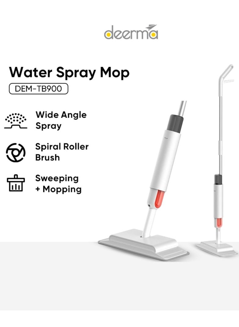 2 in 1 Smart Cordless Handheld Rotatable Sweeper & Water Spraying Mop Floor Cleaner TB900- White