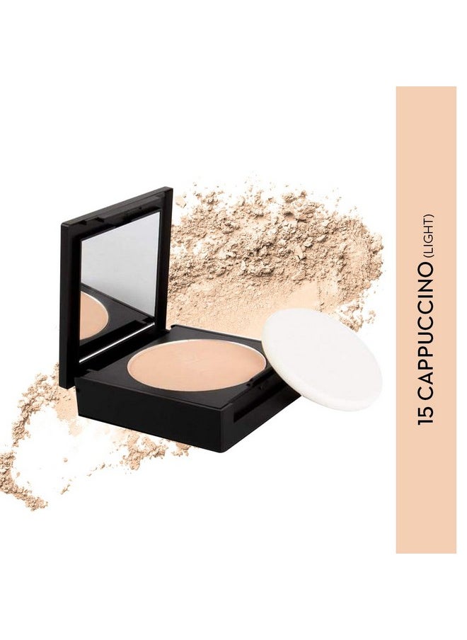 Dream Cover Matte Compact Powder With Spf 15 & Vitamin E | Pressed Setting Powder | Blurs Pores | 6Gm - 15 Cappuccino