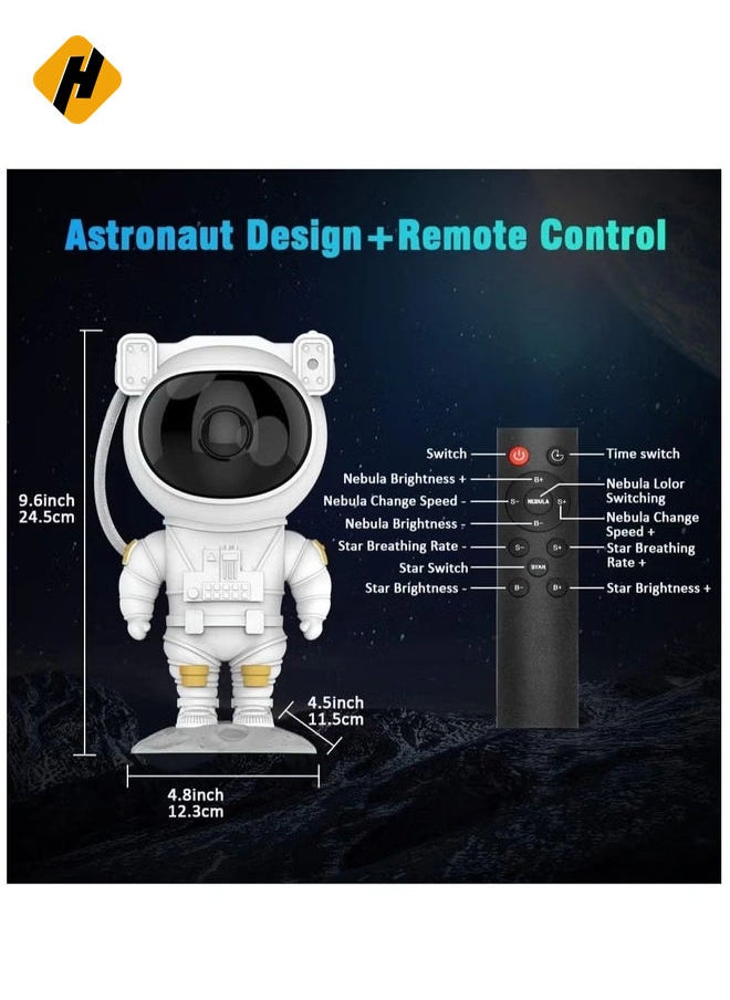 Kids Star Projector Night Light Ksera Astronaut LED Projection Lamp for Bedroom, Starry Night Light Projector with Timer, Remote Control and 360°Adjustable Head Angle,Right Galaxy Projector