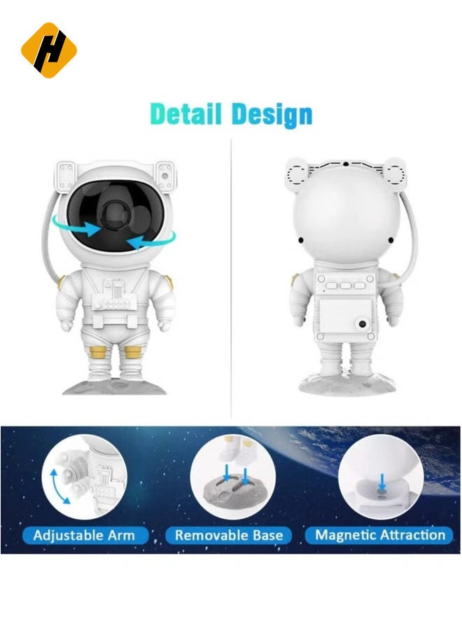 Kids Star Projector Night Light Ksera Astronaut LED Projection Lamp for Bedroom, Starry Night Light Projector with Timer, Remote Control and 360°Adjustable Head Angle,Right Galaxy Projector