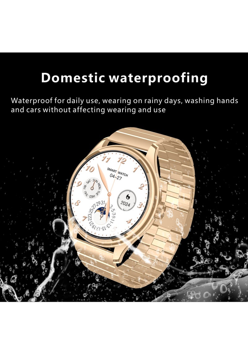 GT5 Ultrathin Smartwatch - Brown & Gold Edition with 1.53