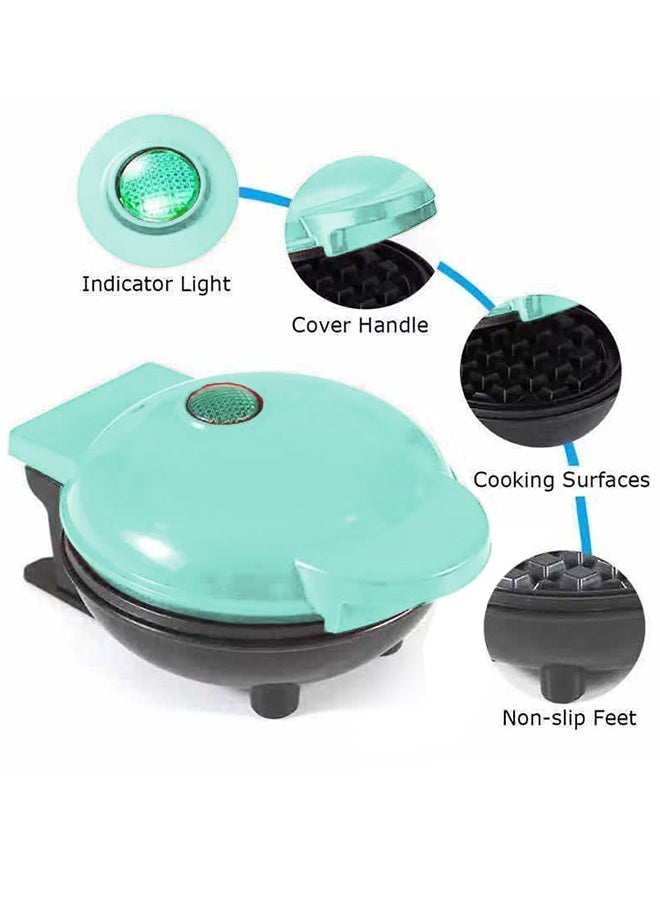 Mini Waffle Maker - Made With Premium Quality Plastic & Non-Stick Coating - Small Pancake Maker For Brownies, Cookies, Quesadillas, Calzones, Hash Browns and Other Foods